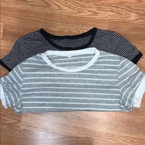 Two striped tees